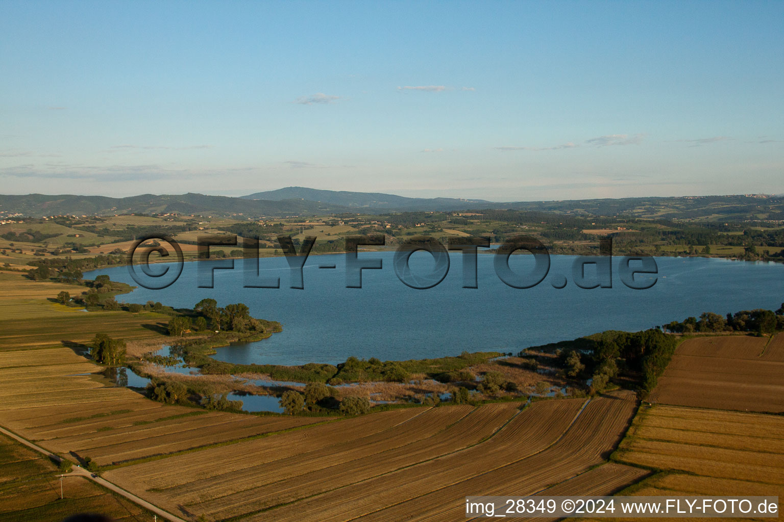 Lake Montepulciano in Gioiella in the state Umbria, Italy