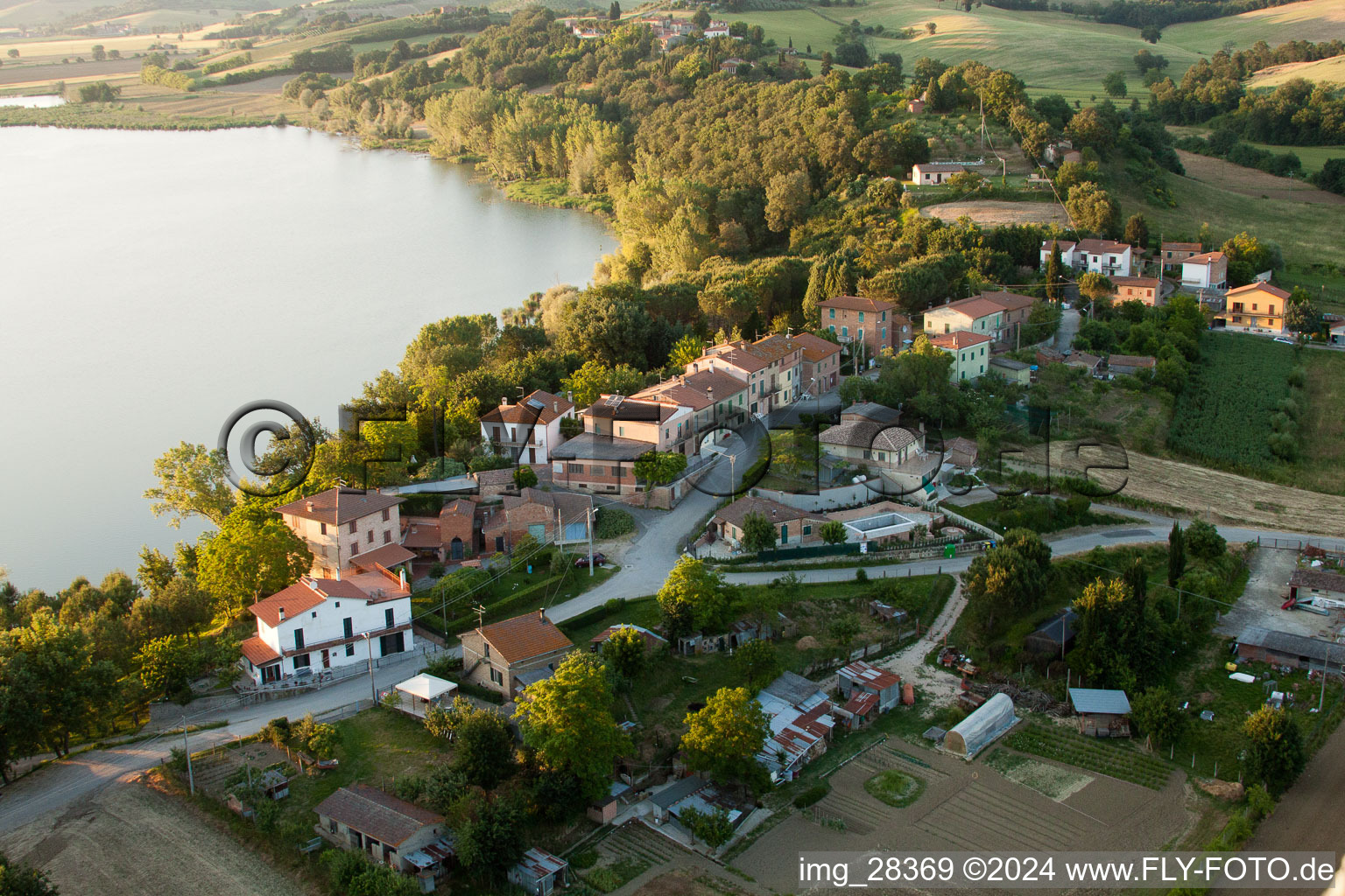 Aerial view of Gioiella in the state Umbria, Italy