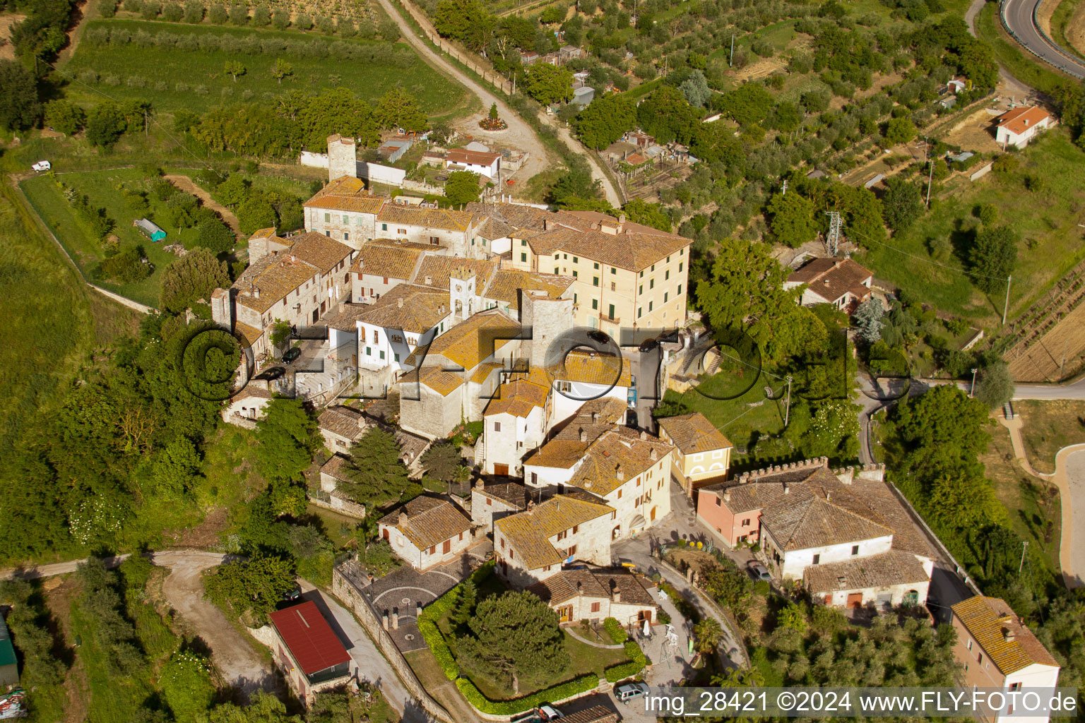 Village - View in Rapolano Terme in the state Siena, Italy