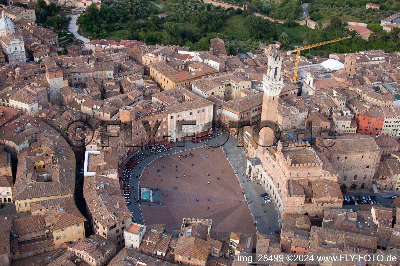 Siena in the state Siena, Italy from above