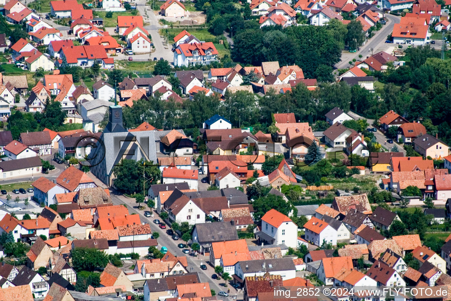 Leimersheim in the state Rhineland-Palatinate, Germany out of the air