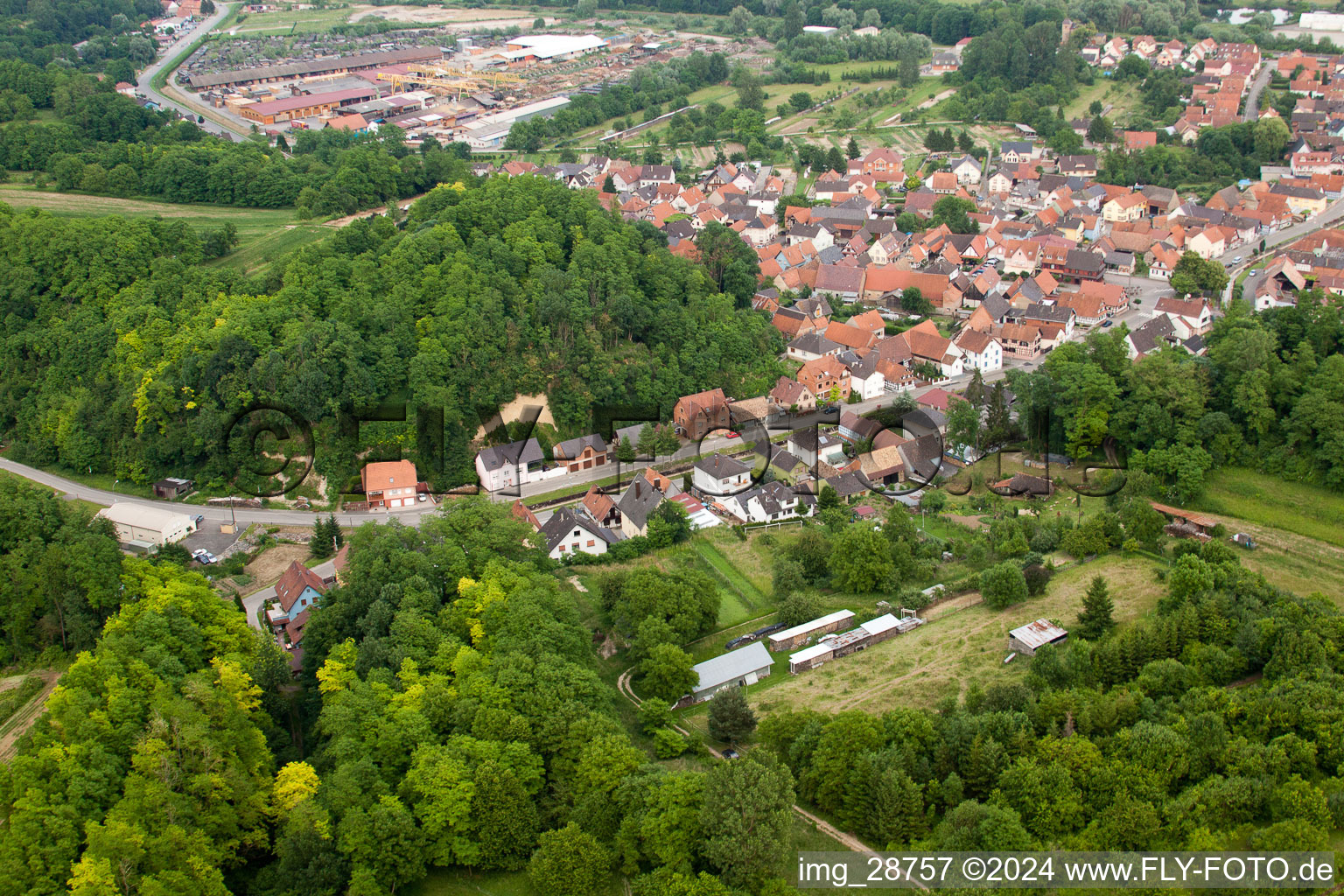 Drone recording of Mothern in the state Bas-Rhin, France