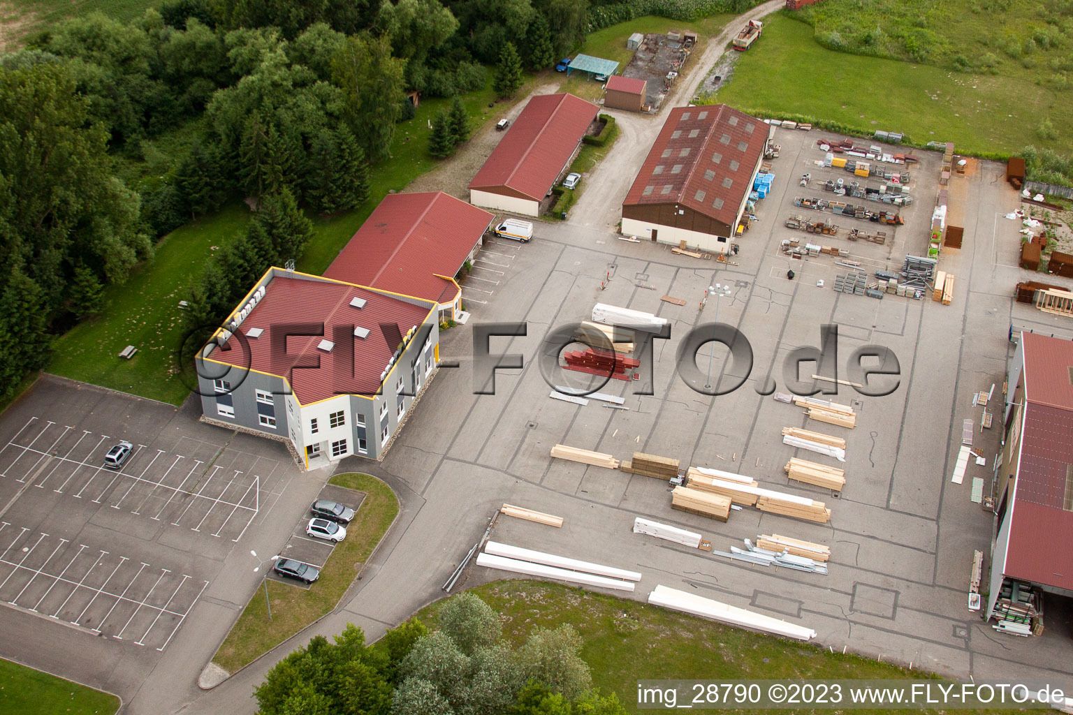 Aerial photograpy of Systems Wolf in Roppenheim in the state Bas-Rhin, France