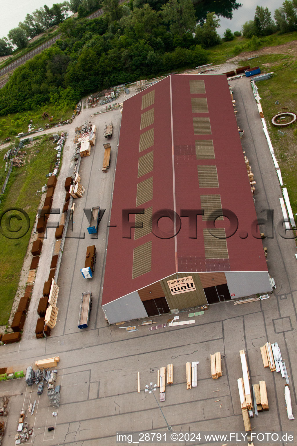 Oblique view of System Wolf in Roppenheim in the state Bas-Rhin, France