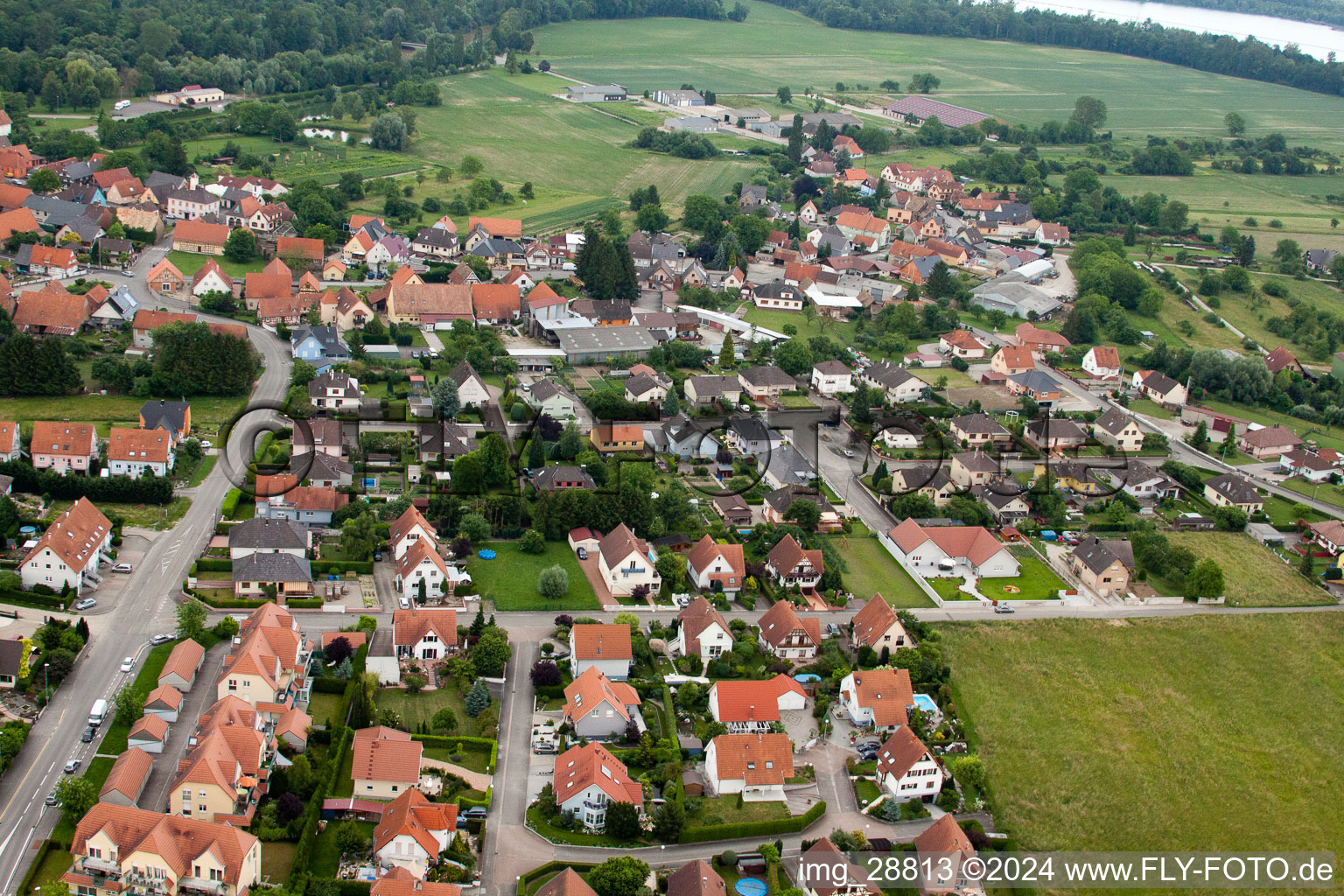 Stattmatten in the state Bas-Rhin, France seen from above