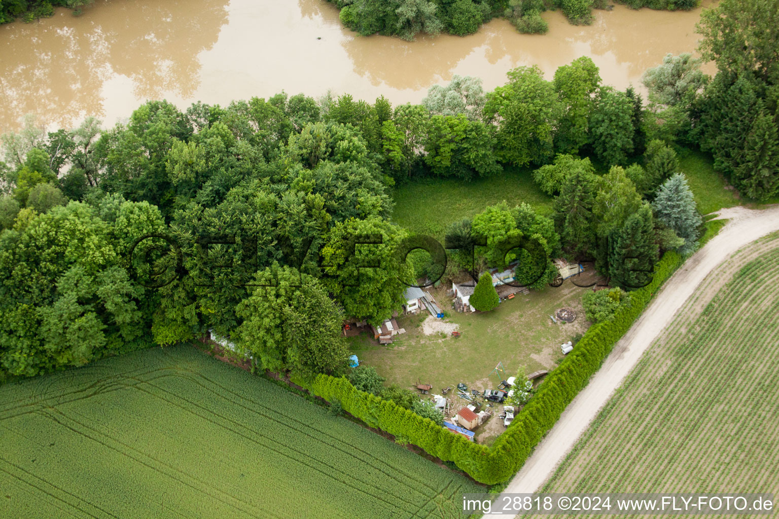 Dalhunden in the state Bas-Rhin, France from above