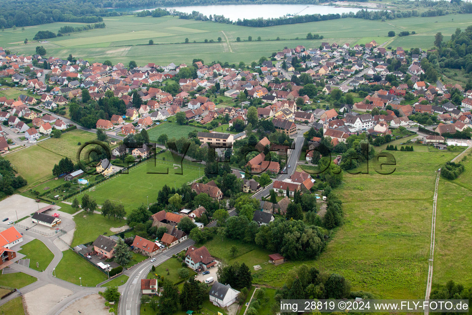 Dalhunden in the state Bas-Rhin, France out of the air