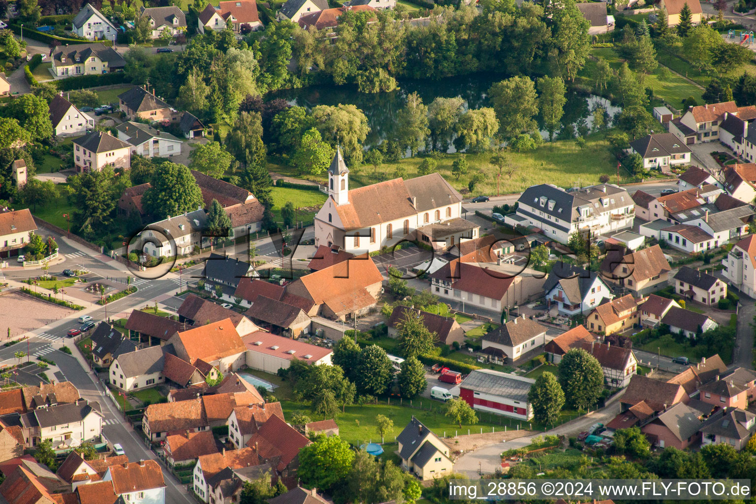 Catholic Church building in the village of in Kilstett in Grand Est, France