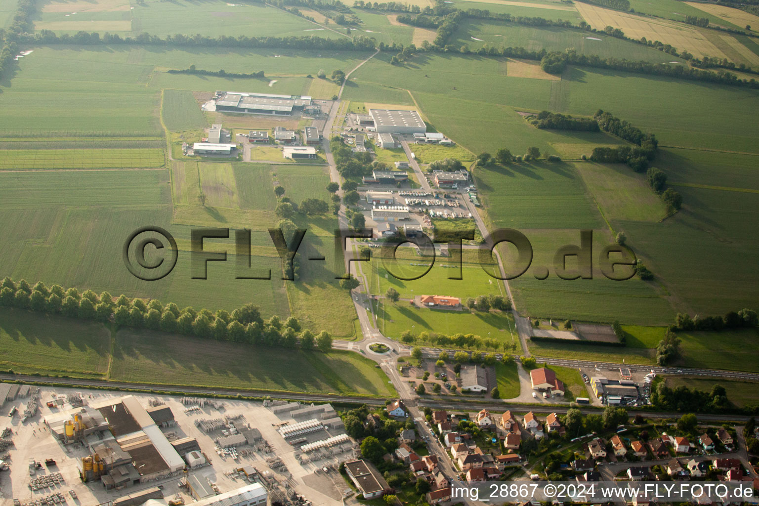 Kilstett in the state Bas-Rhin, France out of the air