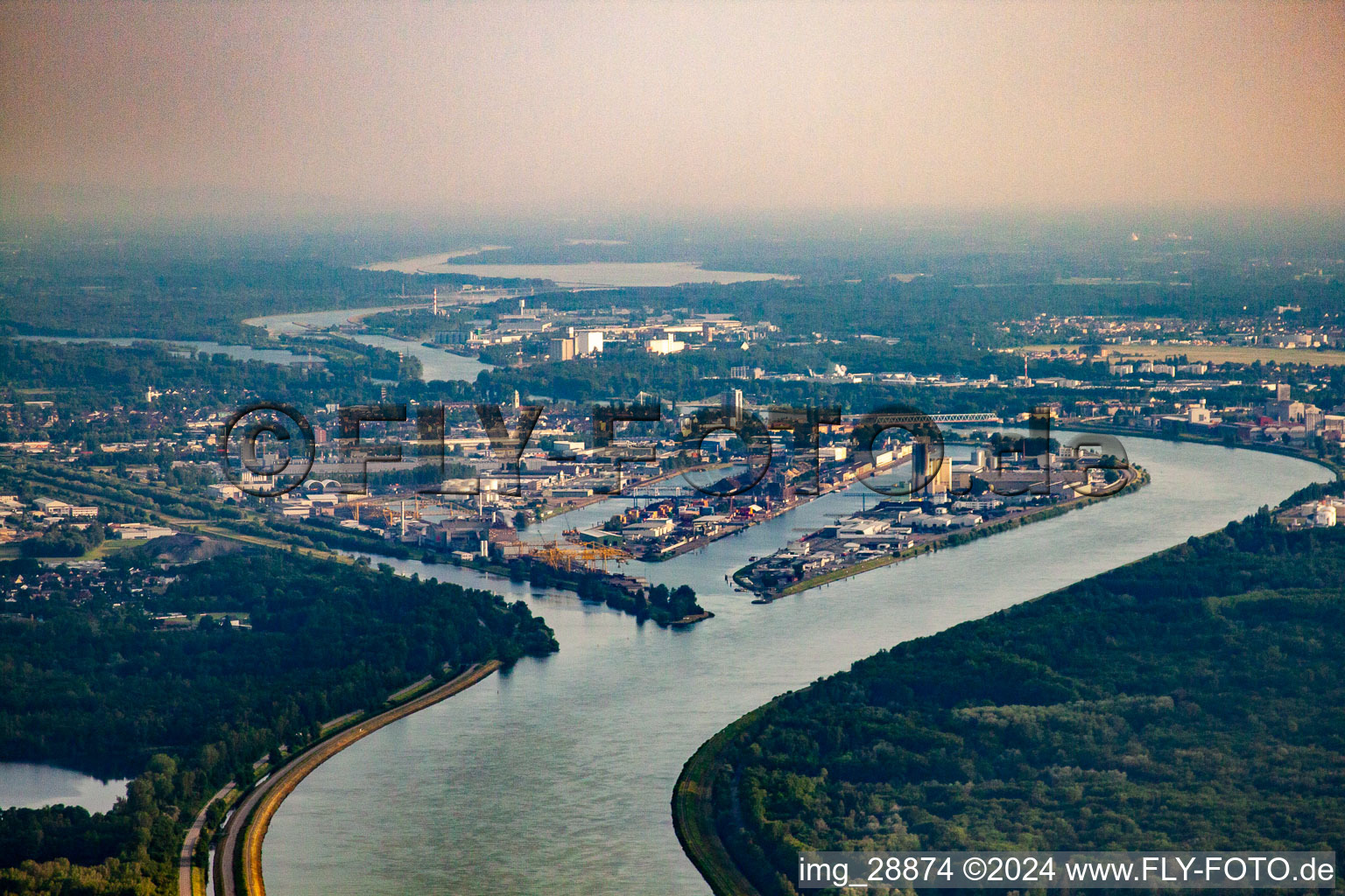 Rhine ports in the district Auenheim in Kehl in the state Baden-Wuerttemberg, Germany