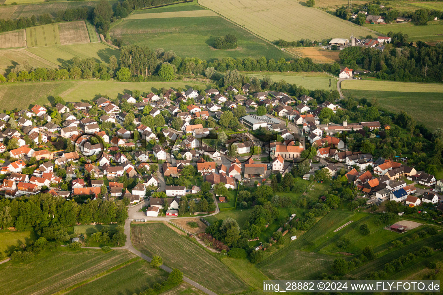 District Honau in Rheinau in the state Baden-Wuerttemberg, Germany