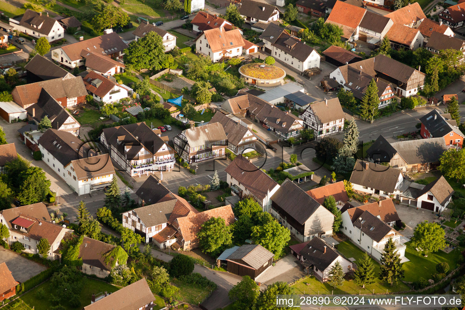 Oblique view of District Linx in Rheinau in the state Baden-Wuerttemberg, Germany