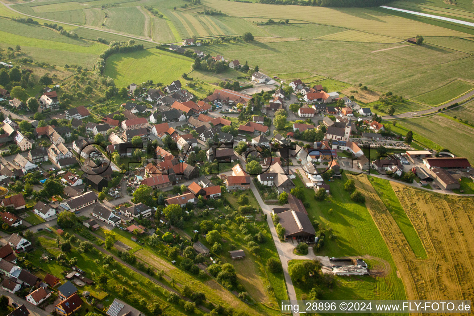 District Linx in Rheinau in the state Baden-Wuerttemberg, Germany from above