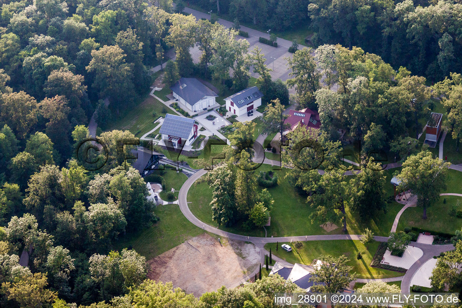 Exhibition grounds and exhibition halls of the World of Living in the district Linx in Rheinau in the state Baden-Wurttemberg, Germany