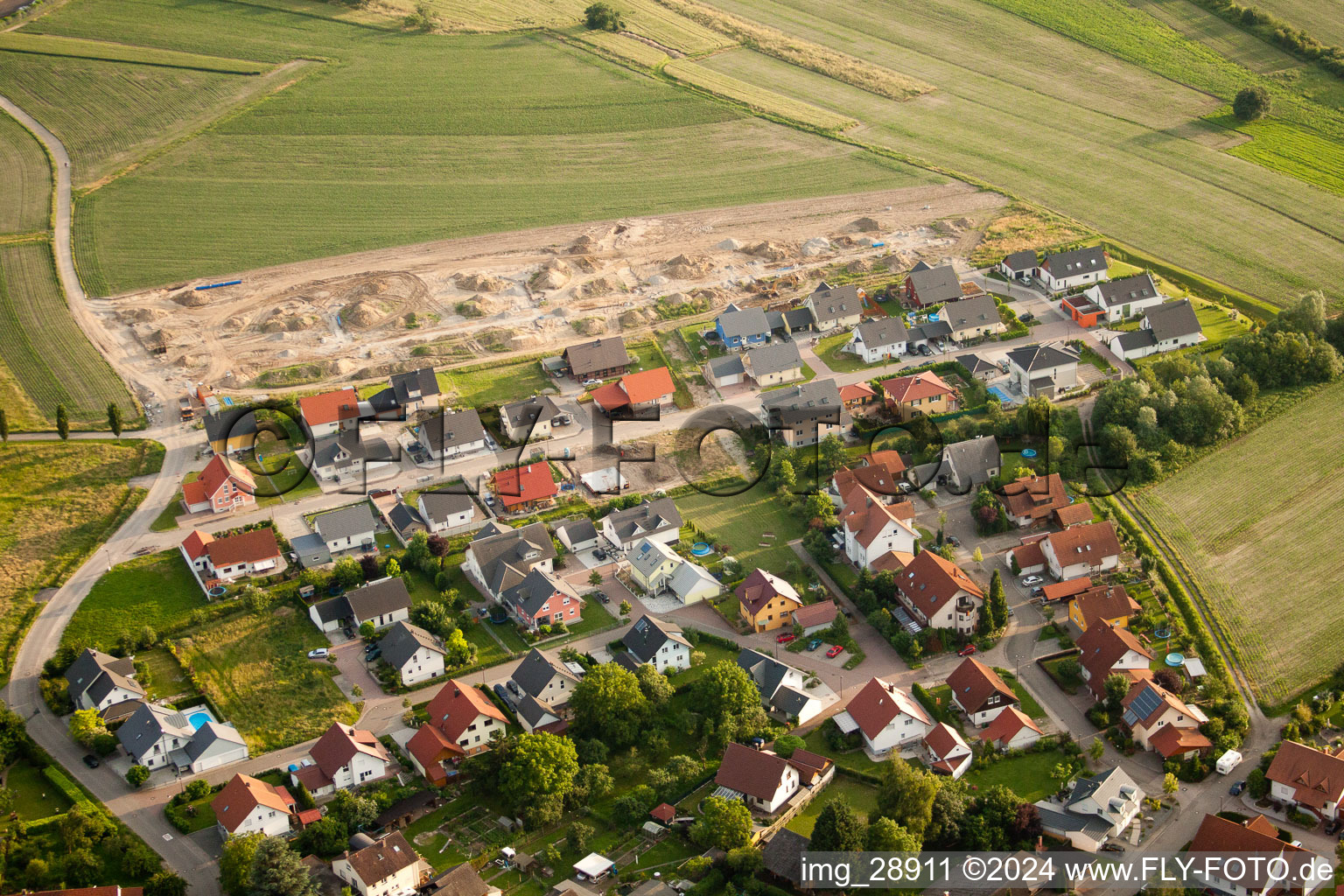 New development Ulmenweg in the district Legelshurst in Willstätt in the state Baden-Wuerttemberg, Germany