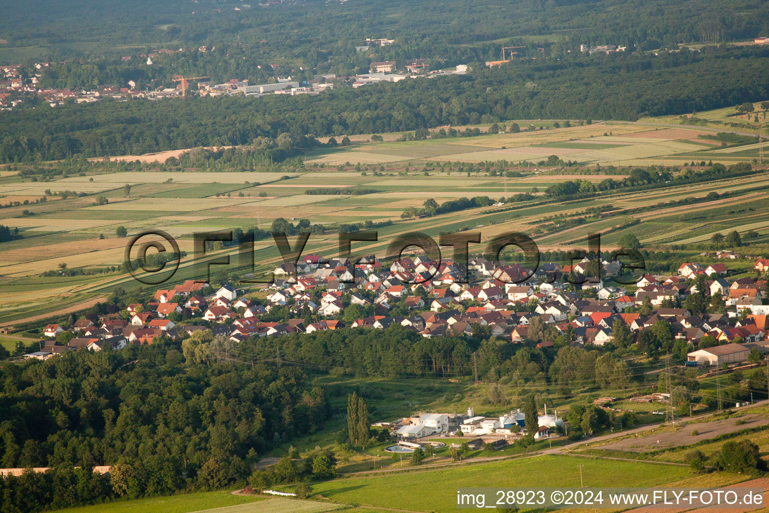 Drone image of District Urloffen in Appenweier in the state Baden-Wuerttemberg, Germany