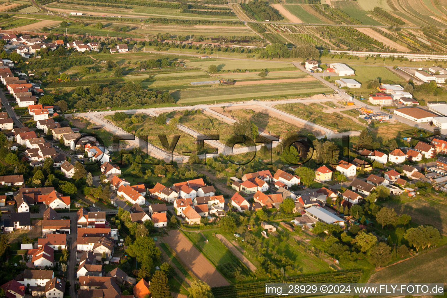 New development area south in the district Urloffen in Appenweier in the state Baden-Wuerttemberg, Germany