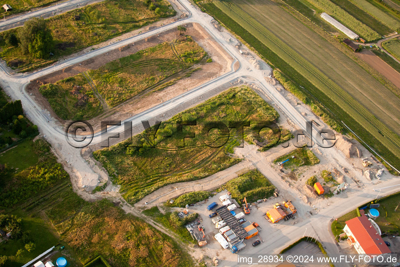 Aerial view of District Urloffen in Appenweier in the state Baden-Wuerttemberg, Germany