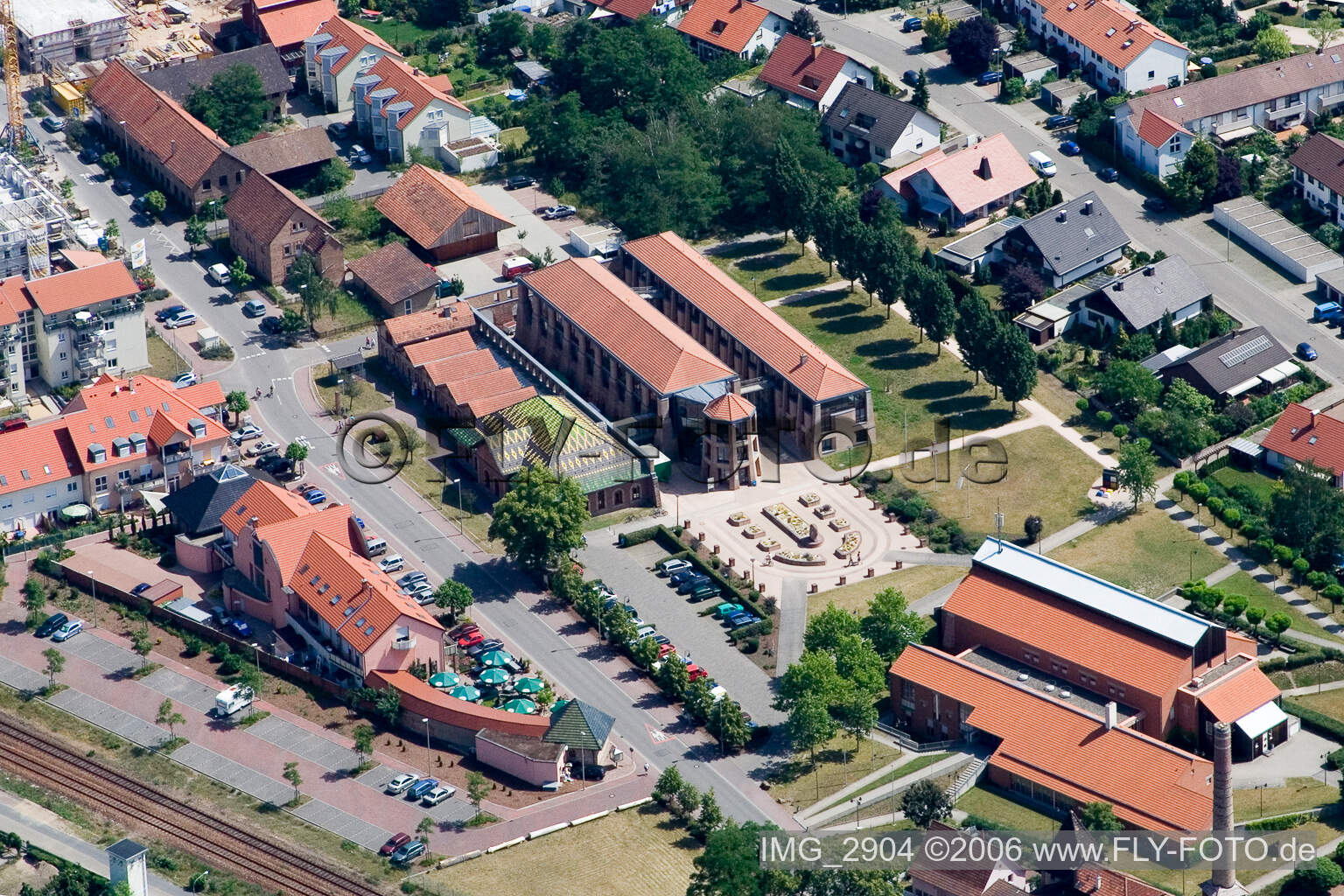 Aerial photograpy of Brickworks Museum in Jockgrim in the state Rhineland-Palatinate, Germany