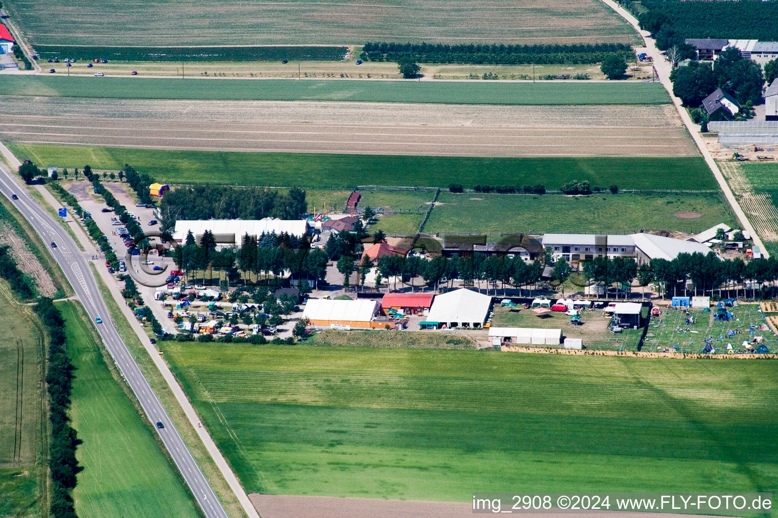 Oblique view of Adamshof in Kandel in the state Rhineland-Palatinate, Germany