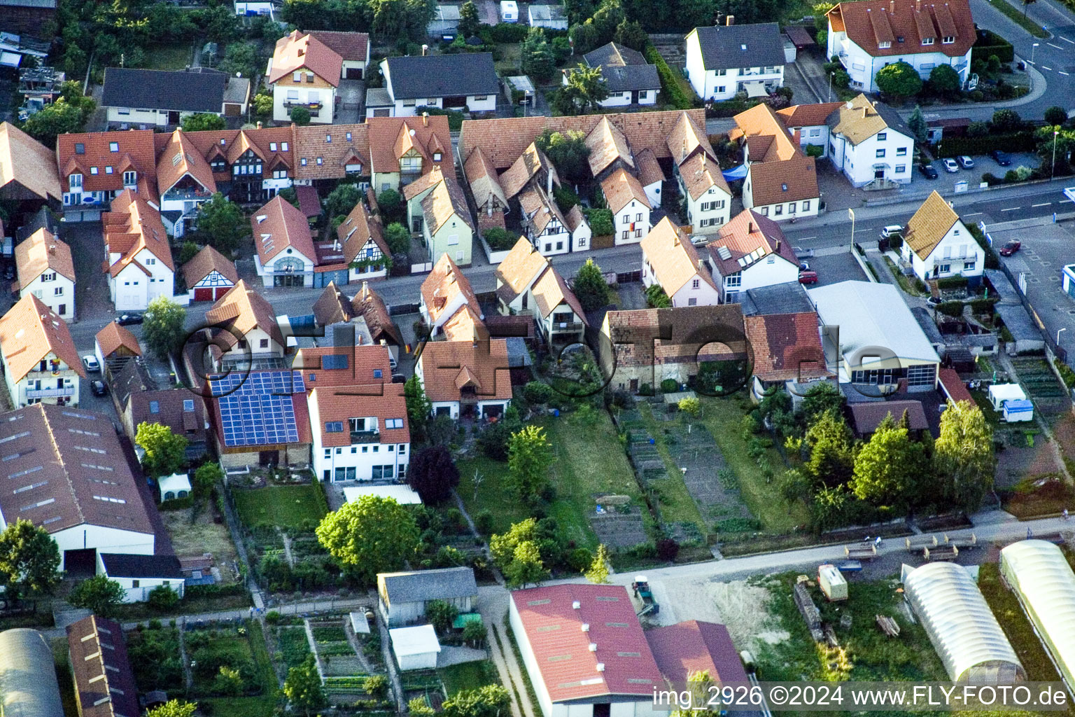 Rheinstr in Kandel in the state Rhineland-Palatinate, Germany out of the air