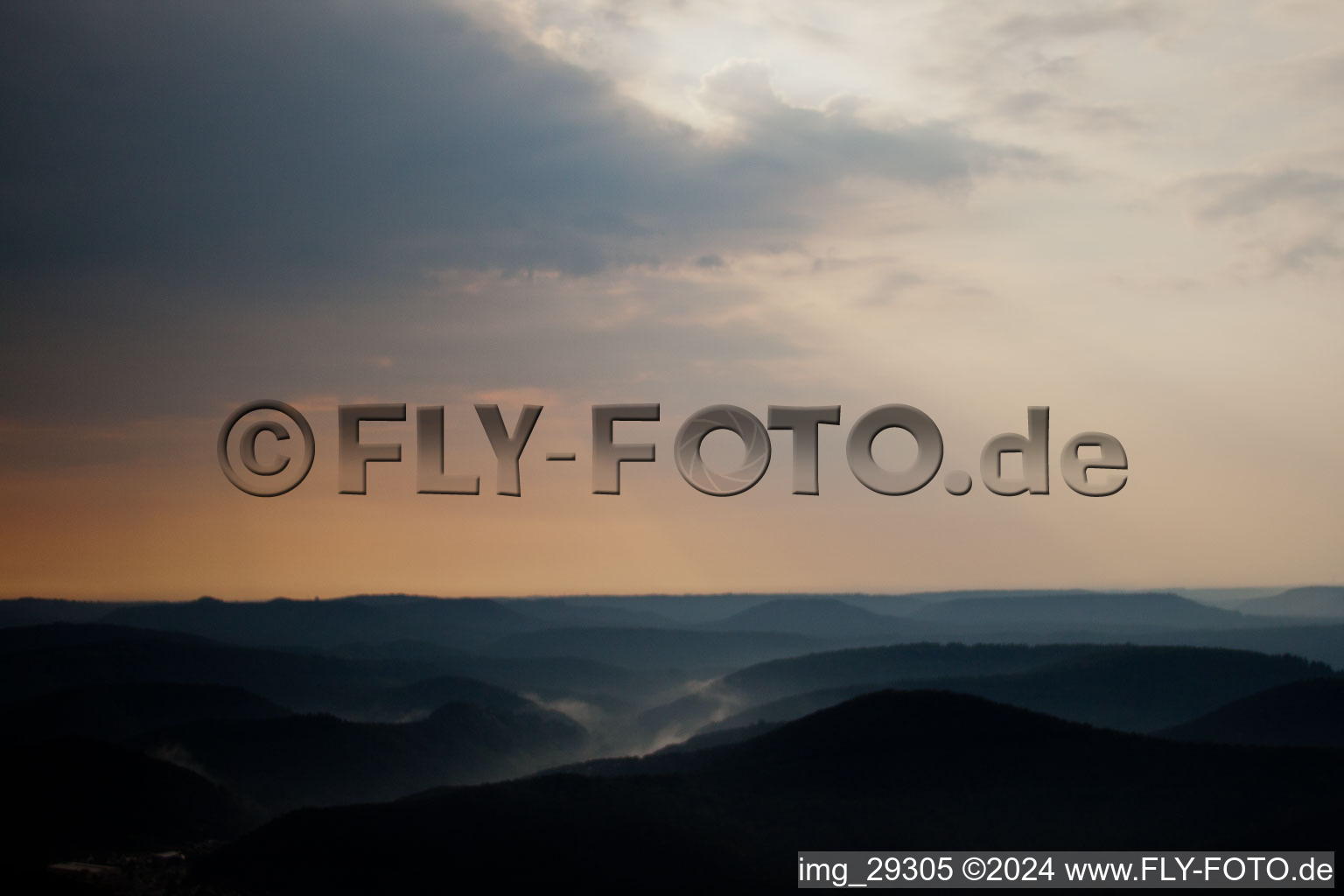 Dahn in the state Rhineland-Palatinate, Germany viewn from the air