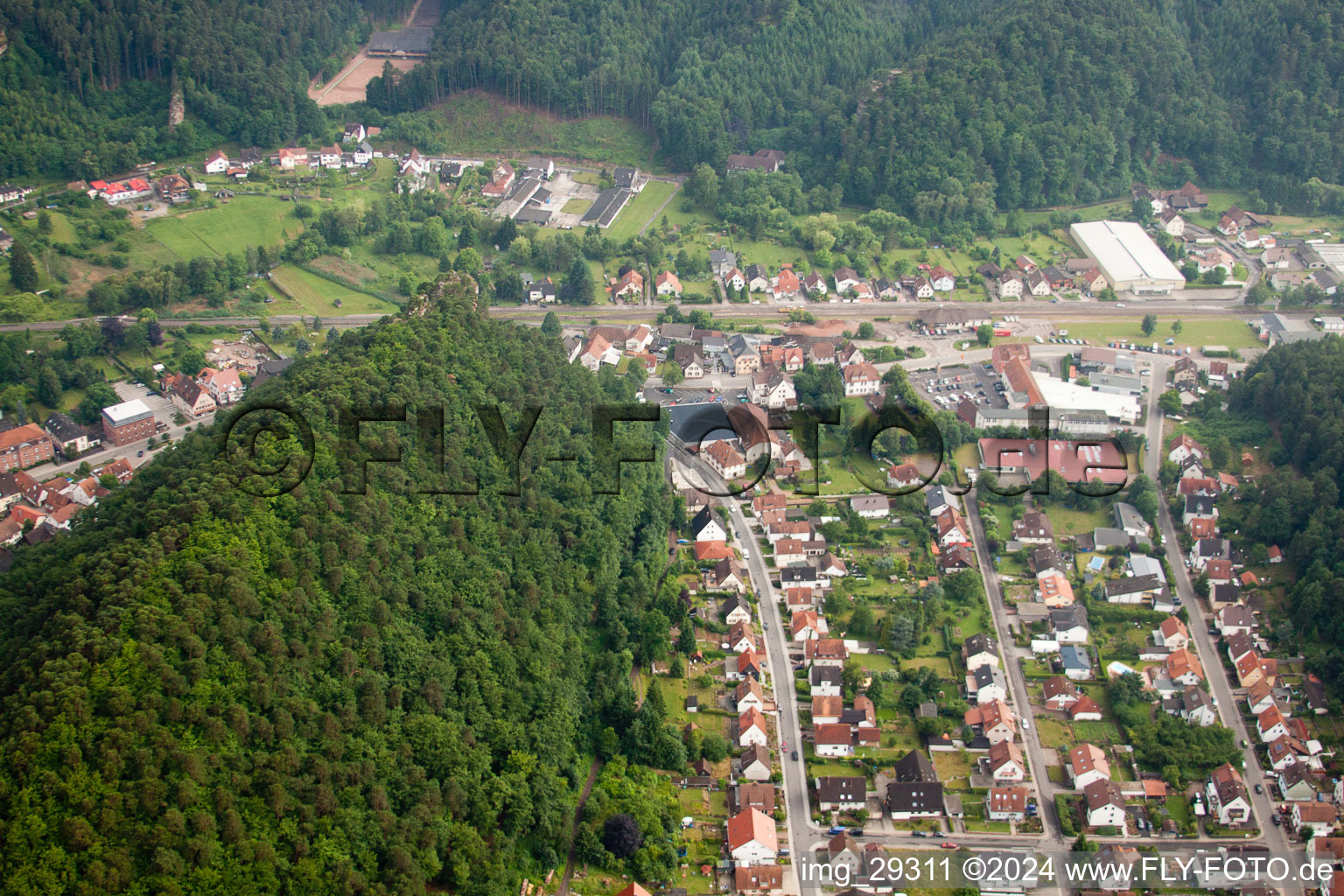 Maiden jump in Dahn in the state Rhineland-Palatinate, Germany