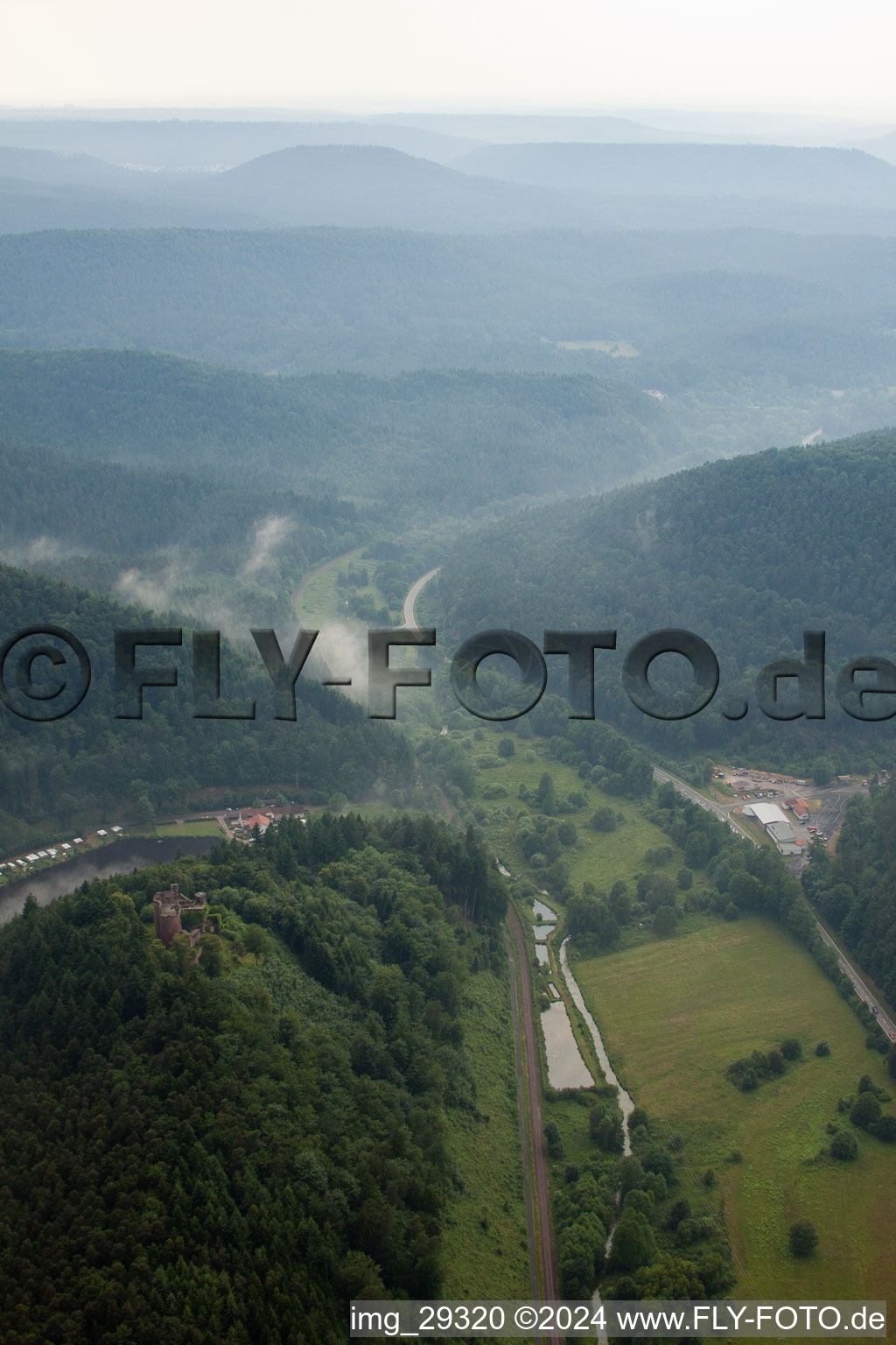 Aerial photograpy of Dahn in the state Rhineland-Palatinate, Germany