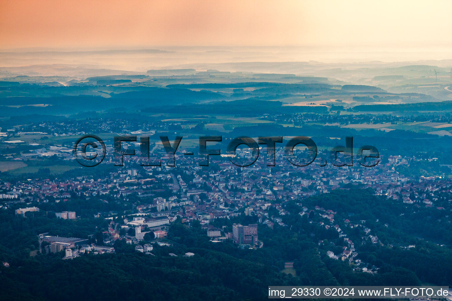 Aerial view of Pirmasens in the state Rhineland-Palatinate, Germany