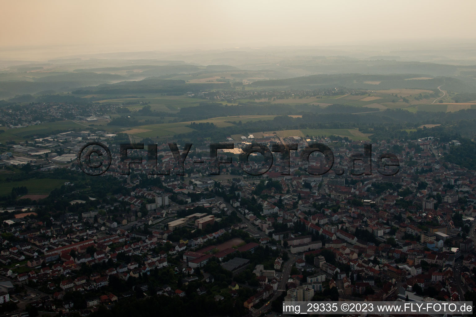 Oblique view of Pirmasens in the state Rhineland-Palatinate, Germany