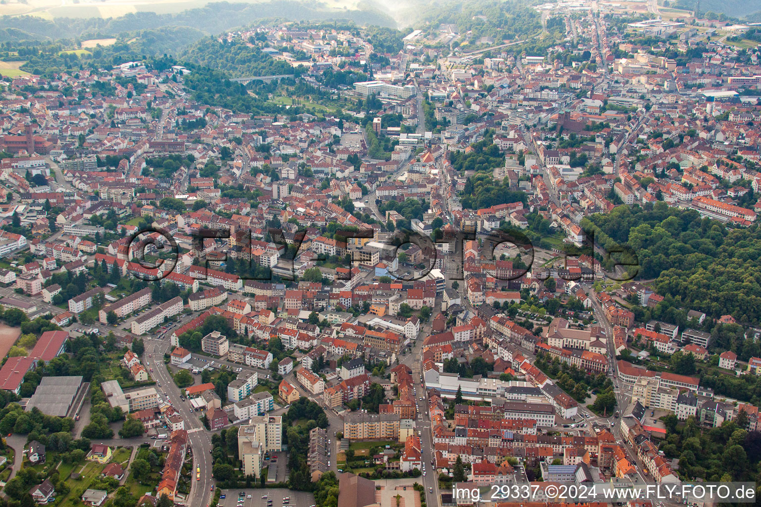 Drone image of Pirmasens in the state Rhineland-Palatinate, Germany