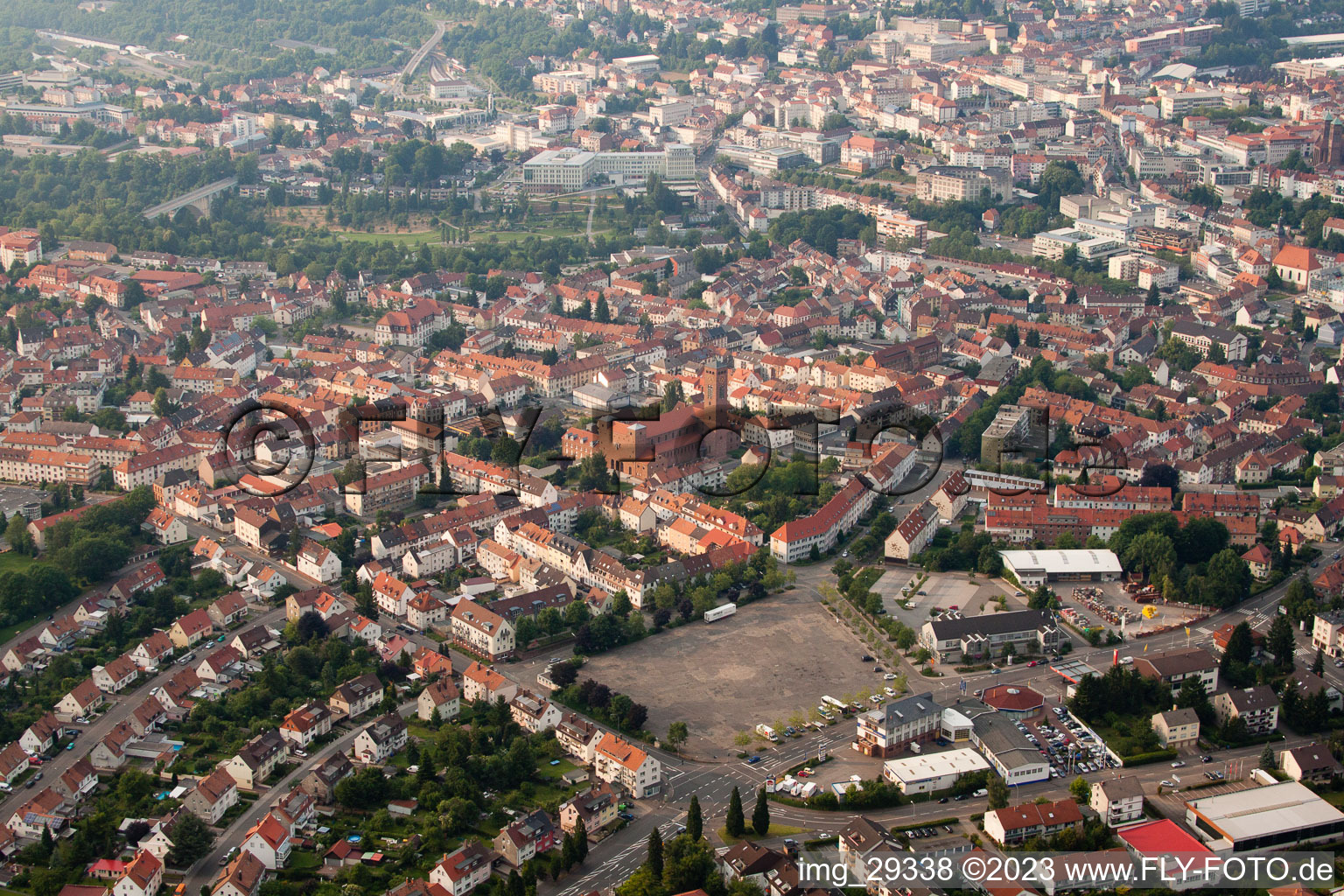 Pirmasens in the state Rhineland-Palatinate, Germany seen from above