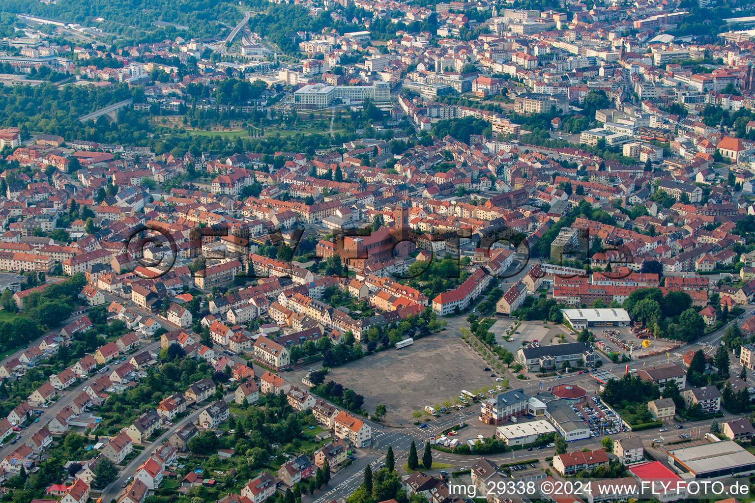 Pirmasens in the state Rhineland-Palatinate, Germany from the drone perspective