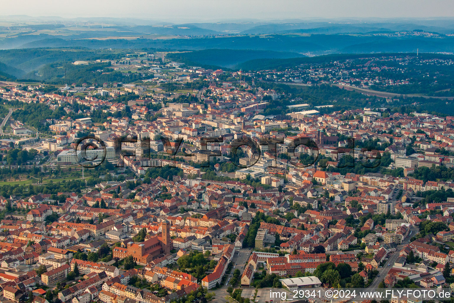 Pirmasens in the state Rhineland-Palatinate, Germany seen from a drone