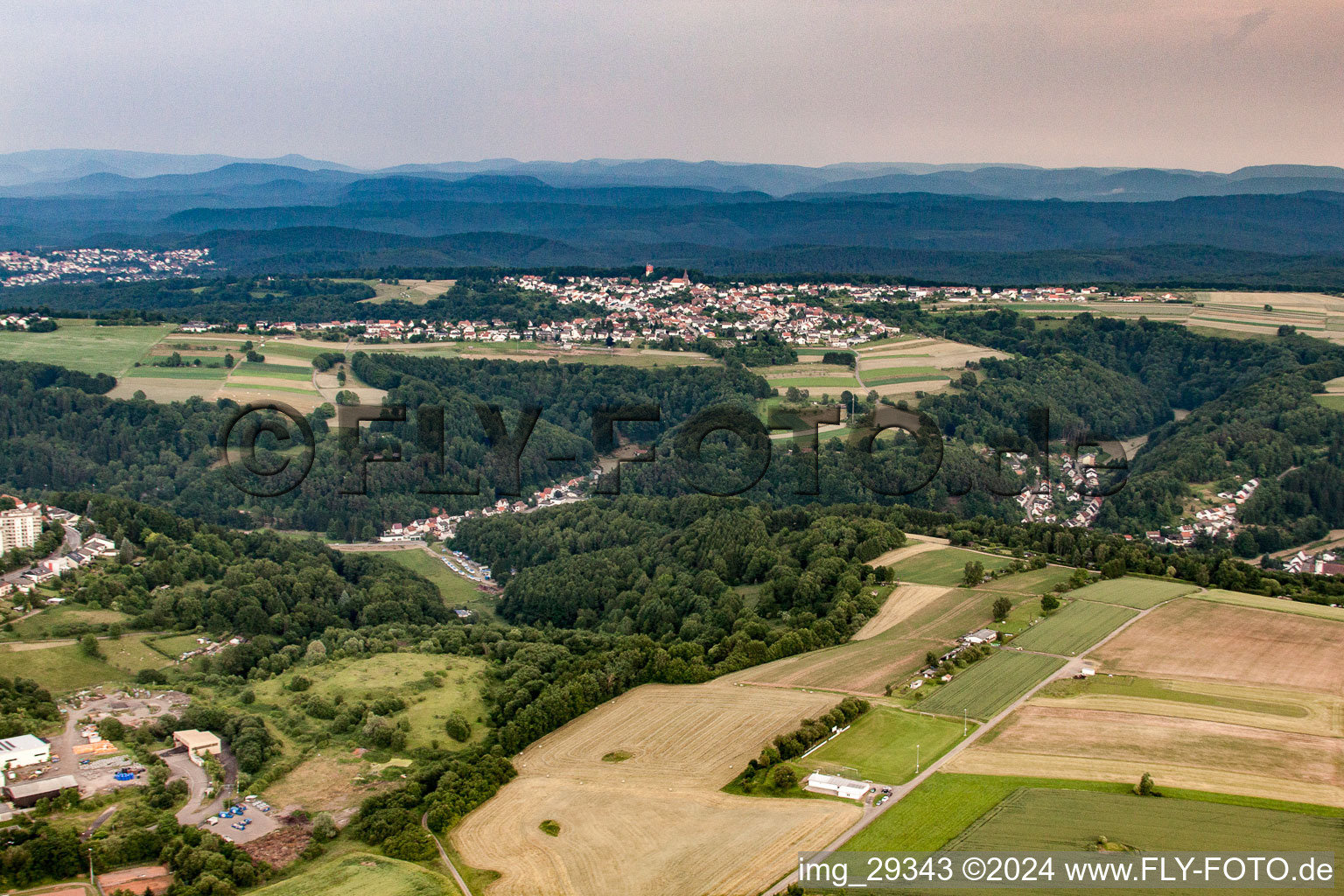 Aerial view of Pirmasens in the state Rhineland-Palatinate, Germany