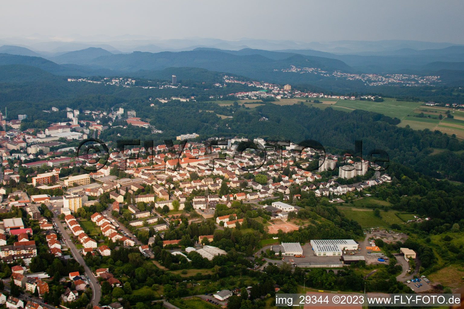 Pirmasens in the state Rhineland-Palatinate, Germany viewn from the air