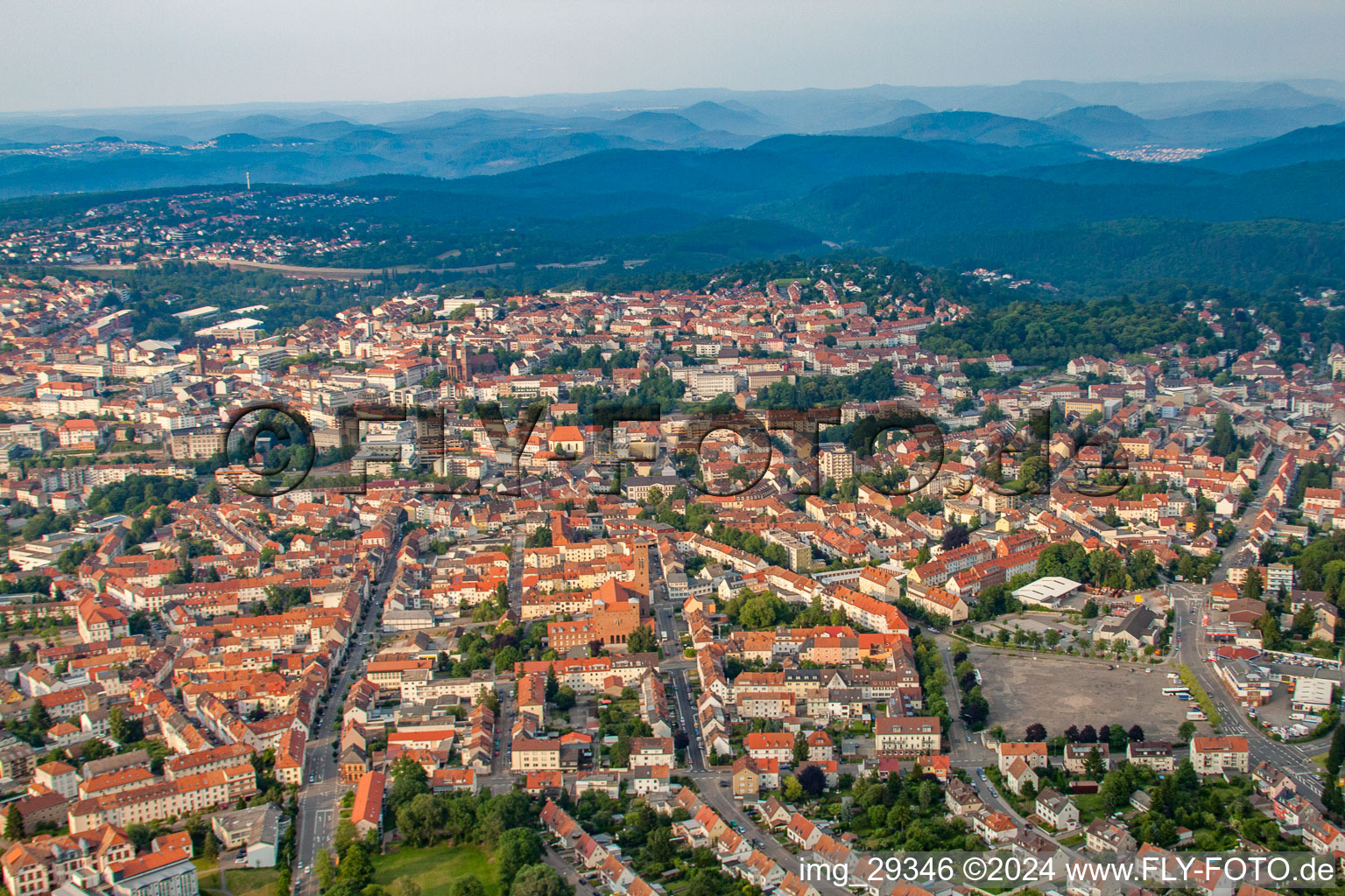 Pirmasens in the state Rhineland-Palatinate, Germany from above