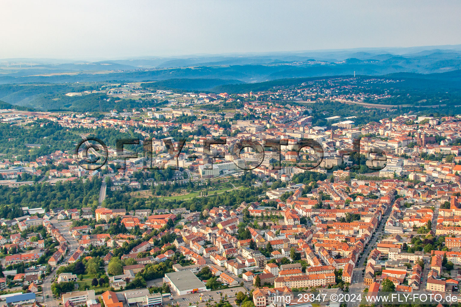 Pirmasens in the state Rhineland-Palatinate, Germany from the drone perspective