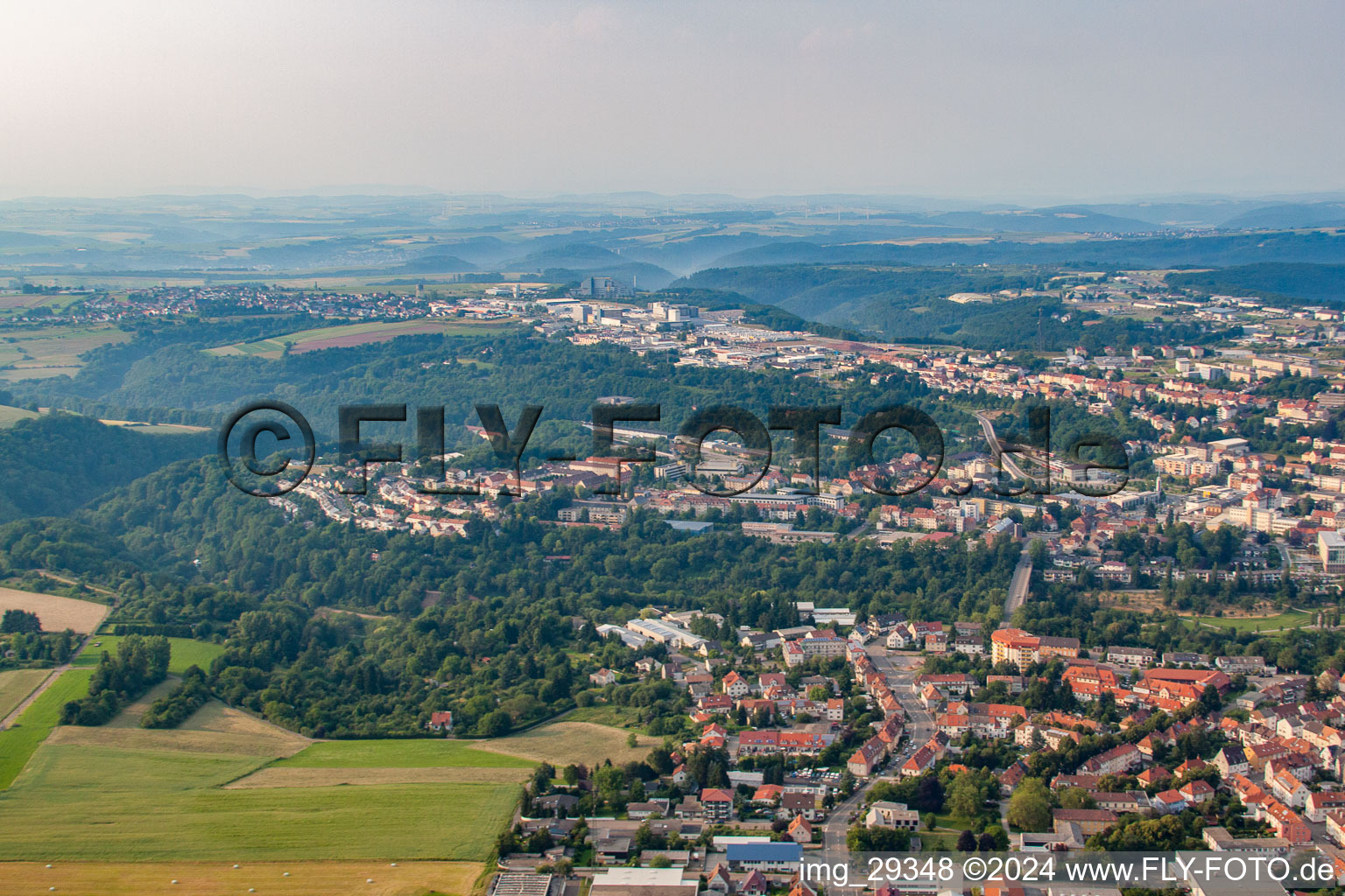 Pirmasens in the state Rhineland-Palatinate, Germany seen from above