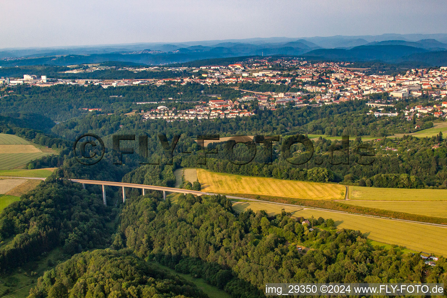 Bird's eye view of Pirmasens in the state Rhineland-Palatinate, Germany