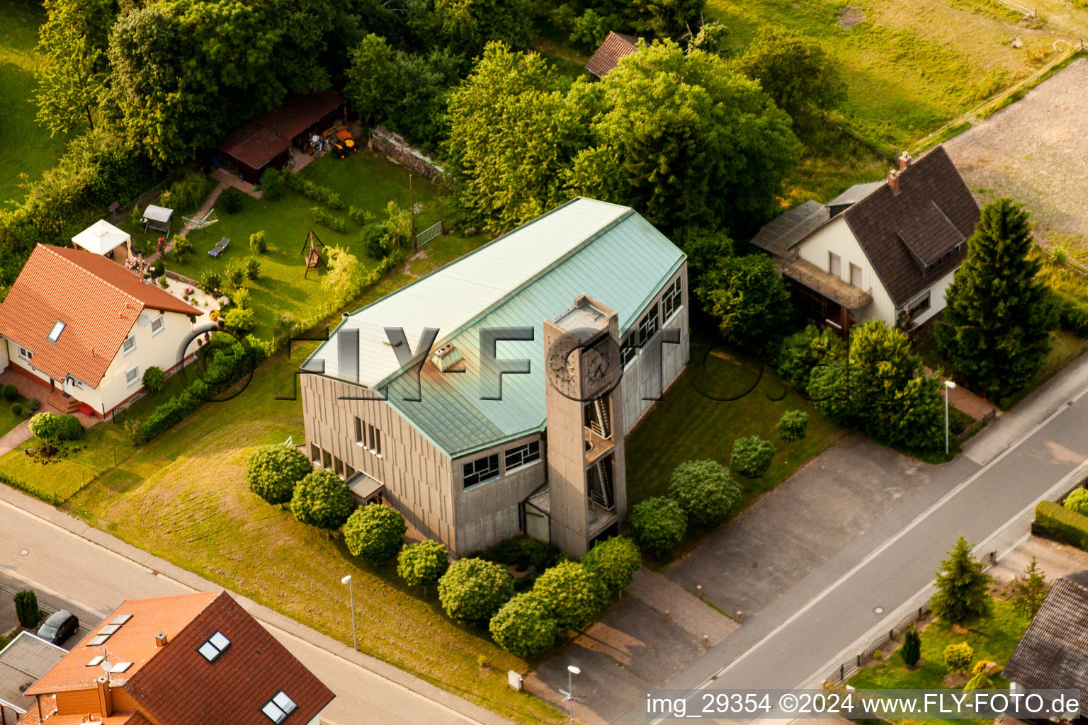 Church building in the village of in the district Gersbach in Pirmasens in the state Rhineland-Palatinate, Germany