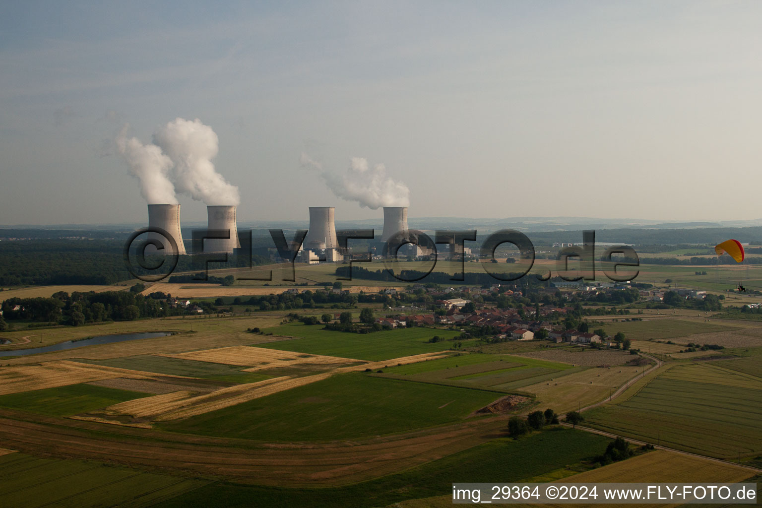 Site of the nuclear power plant (NPP also, NPP or nuclear power plant) near the Mosel river in Cattenom in Alsace-Champagne-Ardenne-Lorraine, France