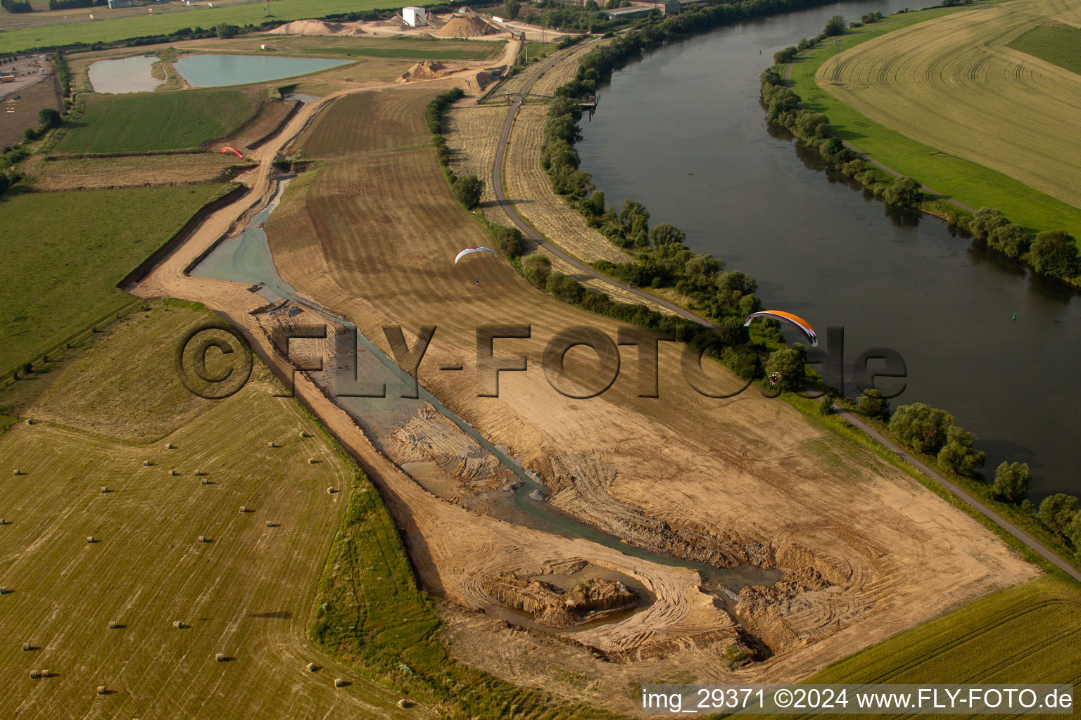 Aerial view of Bass Ham in Basse-Ham in the state Moselle, France