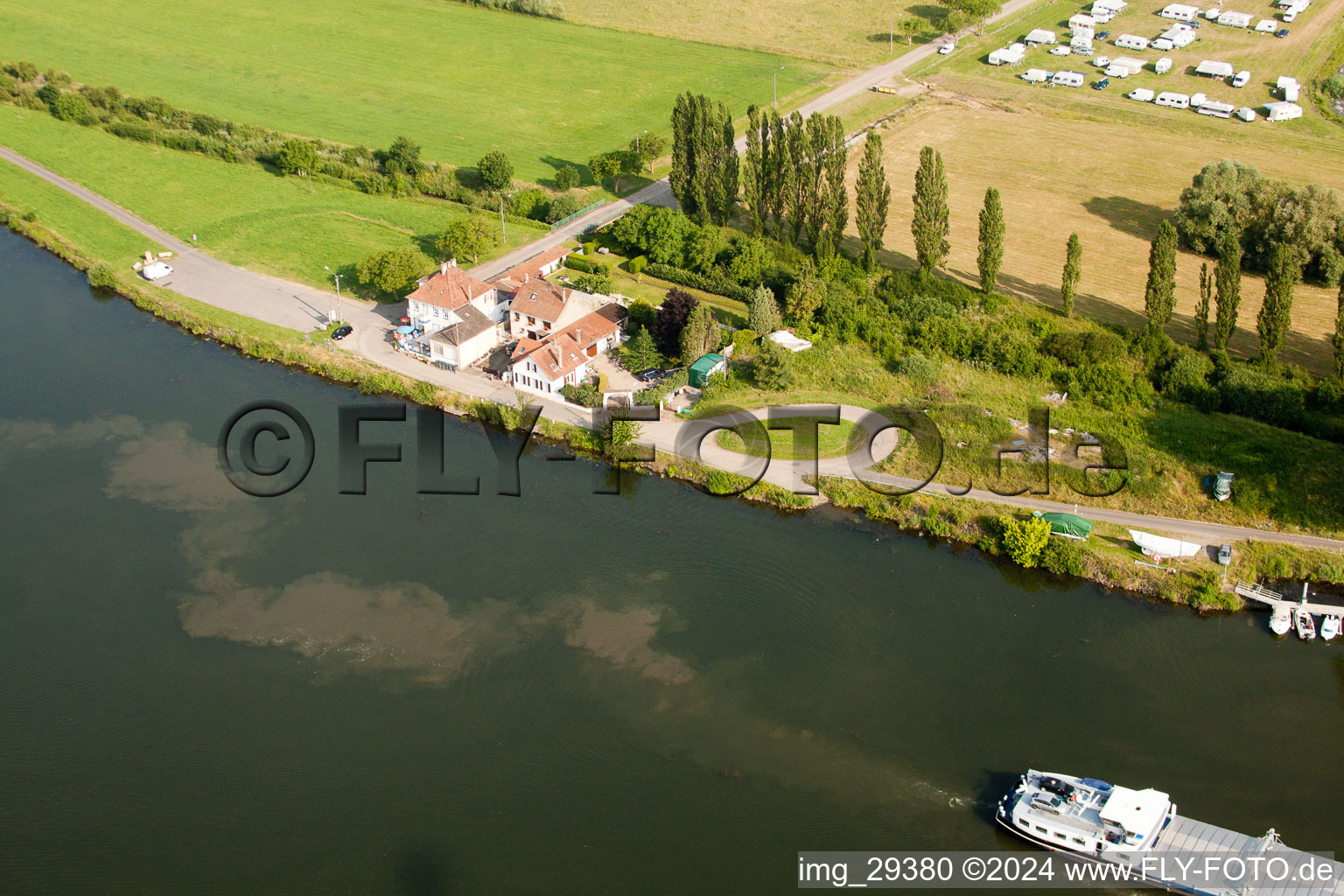 Aerial photograpy of Cattenom in the state Moselle, France