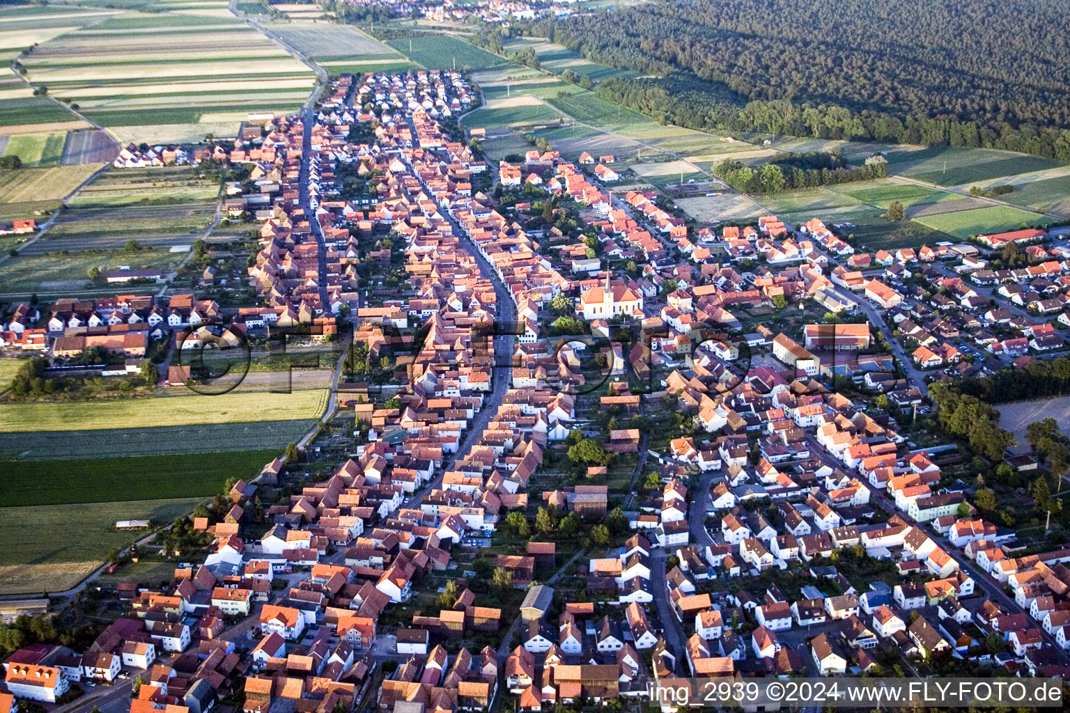 Village view in Hatzenbühl in the state Rhineland-Palatinate, Germany