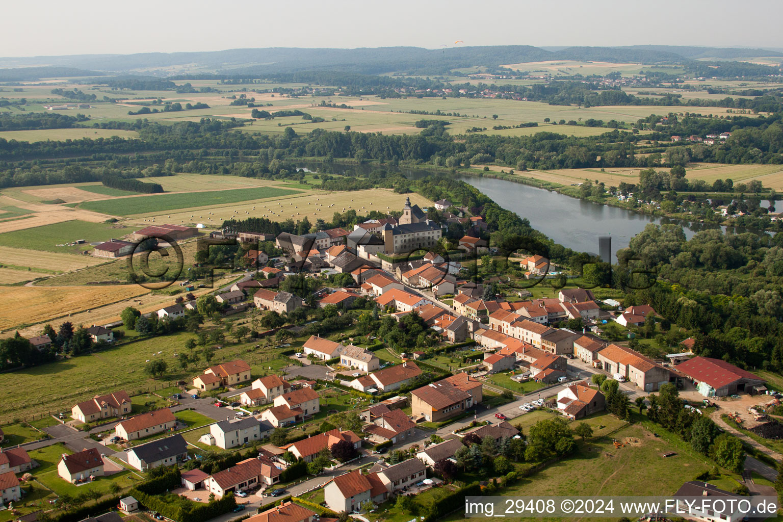 Village view in Haute-Kontz in the state Moselle, France