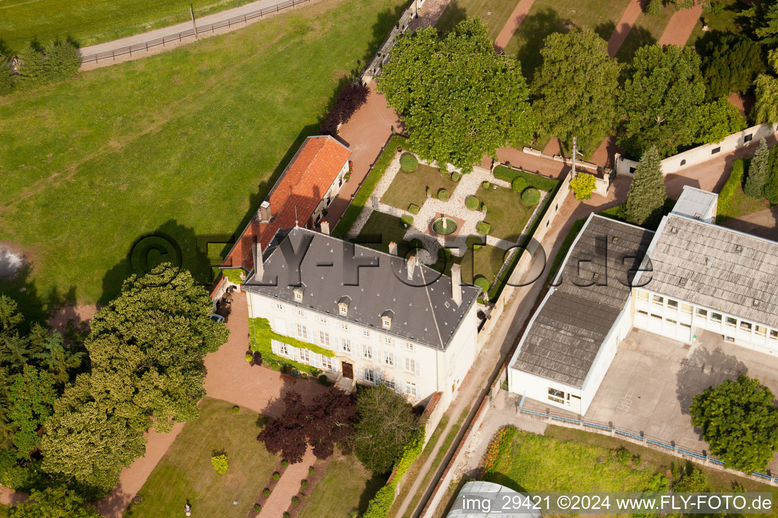 Aerial photograpy of Rettel in the state Moselle, France