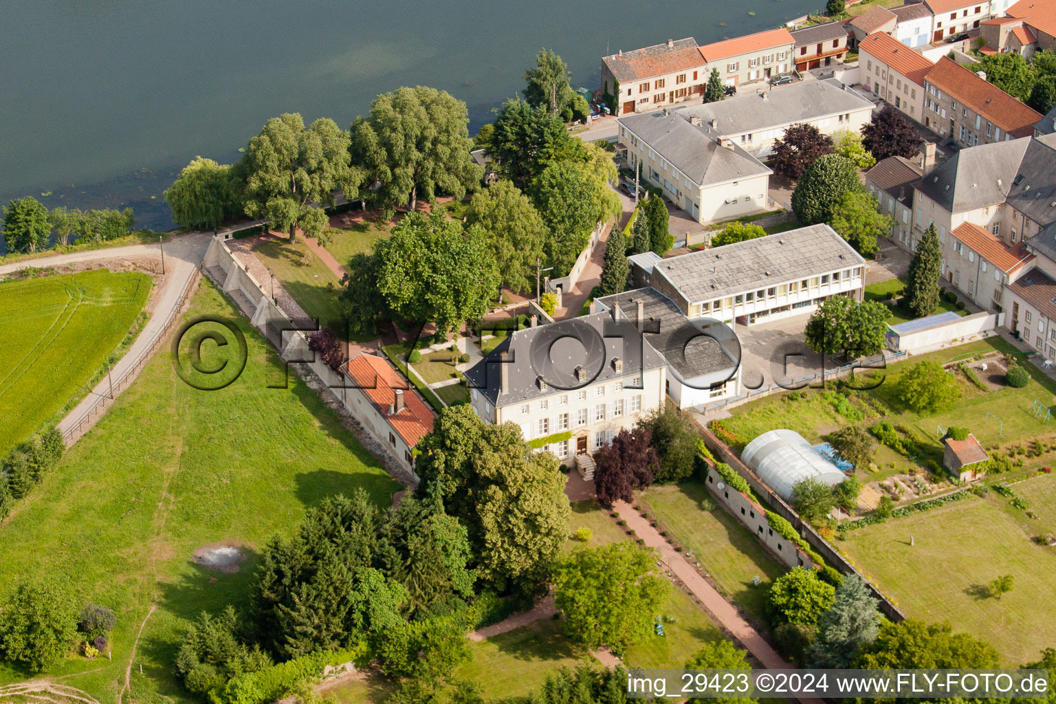 Rettel in the state Moselle, France from above