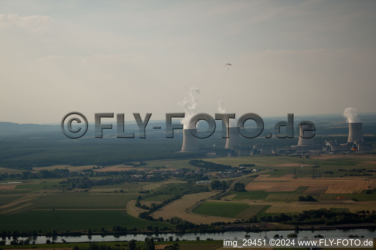 Aerial view of Basse-Ham in the state Moselle, France