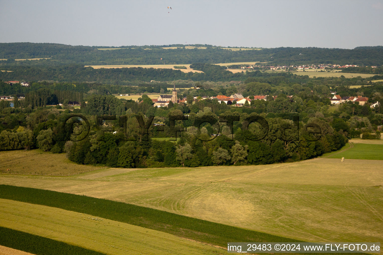 Aerial photograpy of Gavisse in the state Moselle, France